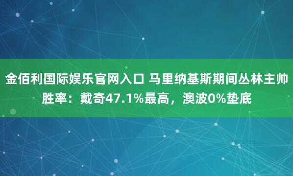金佰利国际娱乐官网入口 马里纳基斯期间丛林主帅胜率：戴奇47.1%最高，澳波0%垫底