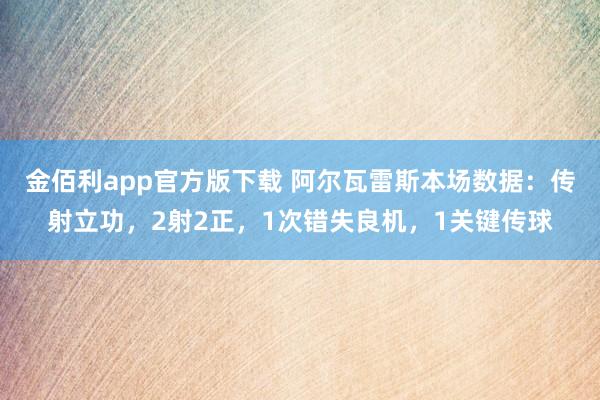 金佰利app官方版下载 阿尔瓦雷斯本场数据：传射立功，2射2正，1次错失良机，<a href=