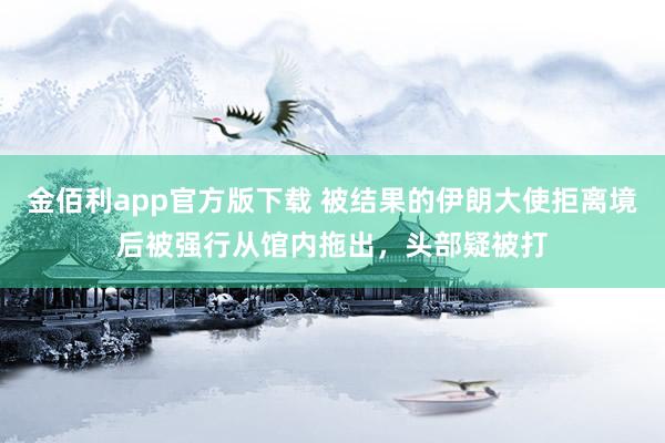 金佰利app官方版下载 被结果的伊朗大使拒离境后被强行从馆内拖出，头部疑被打