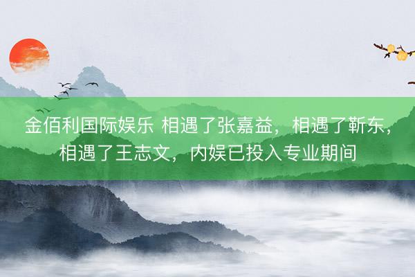 金佰利国际娱乐 相遇了张嘉益，相遇了靳东，相遇了王志文，内娱已投入专业期间