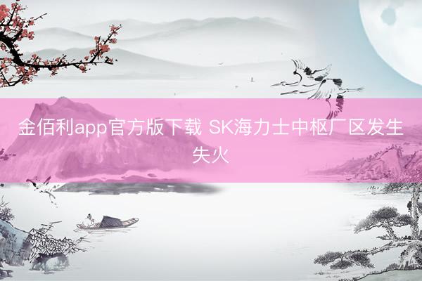 金佰利app官方版下载 SK海力士中枢厂区发生失火