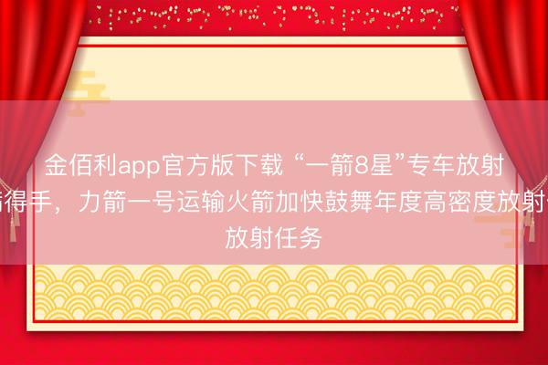 金佰利app官方版下载 “一箭8星”专车放射圆满得手，力箭一号运输火箭加快鼓舞年度高密度放射任务